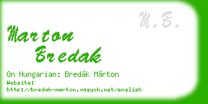 marton bredak business card