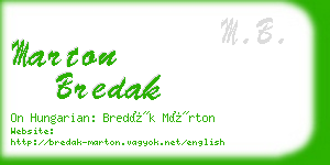 marton bredak business card